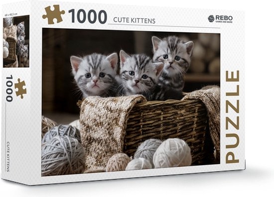 Rebo puzzel - Cute Kittens - 1000 st