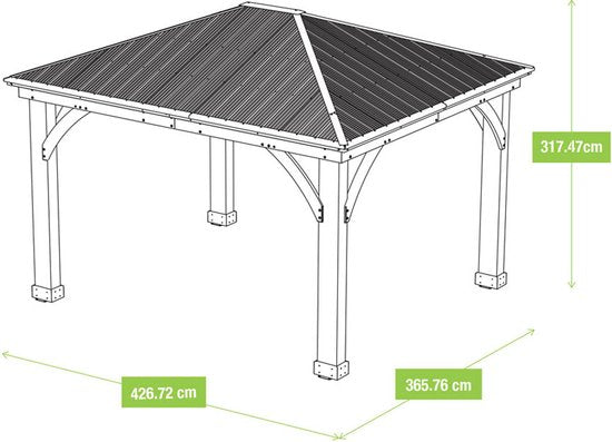 Westmann - YD12941 - Paviljoen - Pergola - Partytent - 317 x 365 x 427 cm
