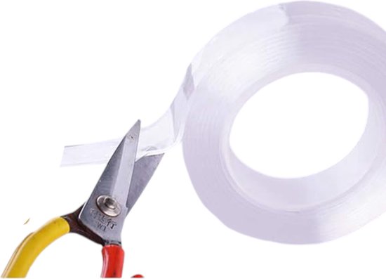 Dubbelzijdig Tape Extra Sterk - 300 cm x 25 mm x 2 mm - Transparant - Zelfklevende Tape - Rol Huishoudtape