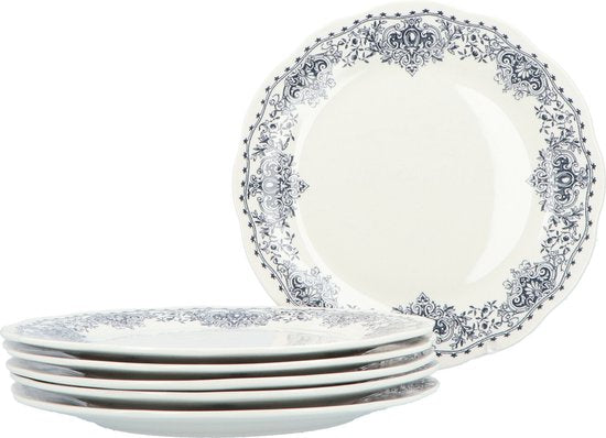 Serviesset Cottage 6 persoons - Klassiek Servies Porselein 18-delig