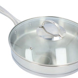 4goodz Dubbelwandige RVS Hapjespan met deksel - Zilver