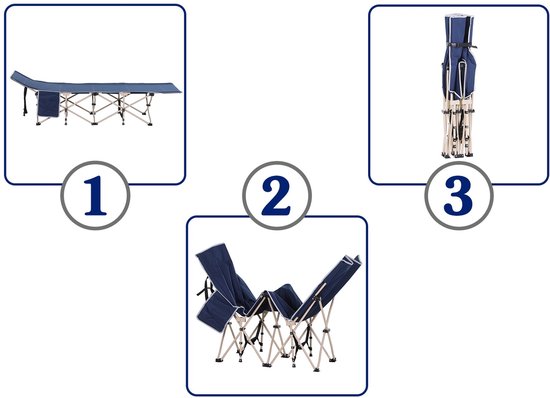 4goodz Veldbed Opvouwbaar Campingbed met Opbergtas