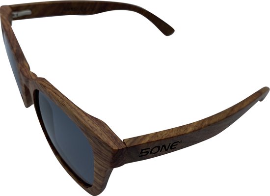 5one® Rome Kosso hout zonnebril met lens - zonnebril voor dames