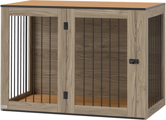 Binnen Bench voor grote honden - Hondenhok Binnen - 106 x 60 x 76 cm - Bruin