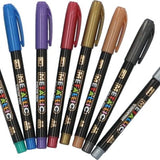 4goodz 8 stuks Metallic Fineliner Gelpennen 1-3 mm puntdikte