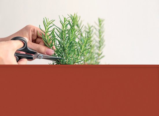 Herstera Garden® Urban Hoge Plantenbak Staal - 100x40x84cm - Rood