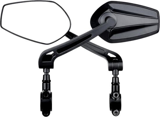 Fietsspiegel Links - Spiegels voor op de E-bike - Fietsspiegels voor aan het stuur - Zwart