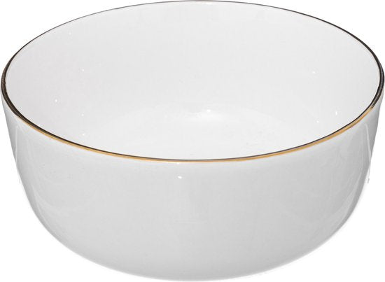 Serviesset Porselein Sublima wit met Gouden rand - 6-persoons 18 delig