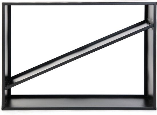 Westmann® HaardHout Rek Hugo - 35x115x80cm - Houtopslag buiten - Zwart