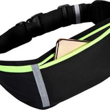 Hardloopband - Loopvest - Zwart - Sport Heupband - Hardloop Riem - Hardloopriem met Smartphone houder - Running belt
