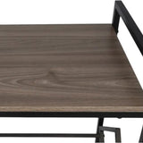 Multifunctioneel LP Opbergsysteem - Zwart met Hout - LP Kast met Wielen - Bijzettafel & Nachtkastje - Langspeelplaat Houder & Organizer - Stijlvol Elpee Rek