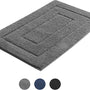 AKSA Home® Badmat 60x90 cm - Douchemat antislip - Badmat antislip - Badkamermat - Vloerkleed - Donkergrijs