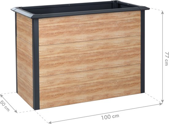 Westmann - WMHPS771005 - Plantenbak - Bloembak - Tuin Hochbeed - 100 x 50 x 77 cm