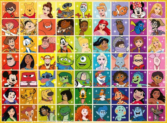 Ravensburger puzzel Disney collage - Legpuzzel - 100 XXL stukjes