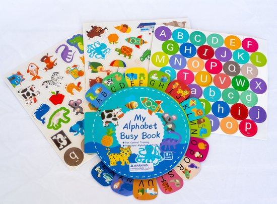 DMG Supply Alfabet Speelboek - Engelstalig Busy Book - Montessori Speelgoed - Educatief Speelgoed - Letters en Dieren