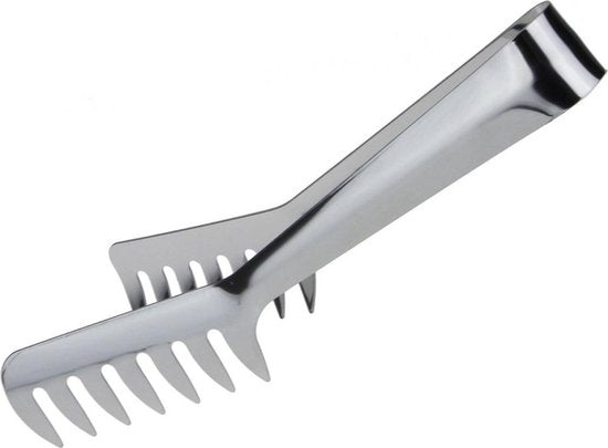Pastatang - Spaghetti tang - Opschep tang voor de pasta - Keukentang - Pasta Tongs - RVS - 20,5 x 8,5 x 3,5 cm - Vleestang - Serveertang - Spaghettitang