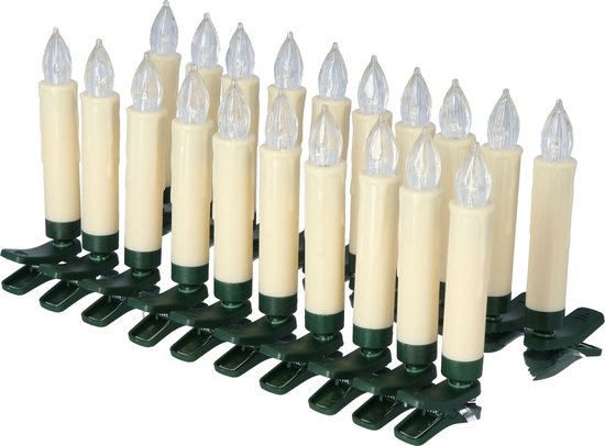 Hanse® 10 stuks Draadloze LED Kerstverlichting op batterij met Timer en Afstandsbediening