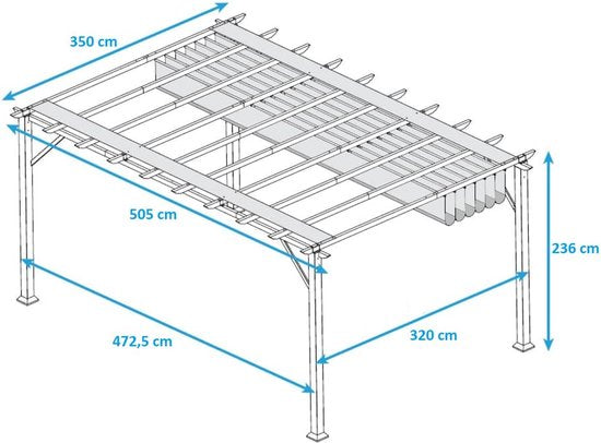 Lifetime - LG60127 - Tuinhuis - Tuinschuur - 244 x 244 x 605 cm