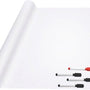 FLOKOO Whiteboard Sticker XL Zelfklevend (200 x 45 cm) met 4 Stiften met Wisser - Whiteboard Folie - Beschrijfbare Muursticker - Whiteboardsticker - Whiteboardfolie - Schoolbord Folie - Memobord Folie