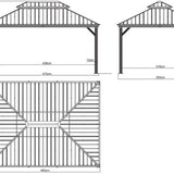 Sojag - SJ07110 - Paviljoen - Pergola - Partytent - 307 x 363 x 483 cm