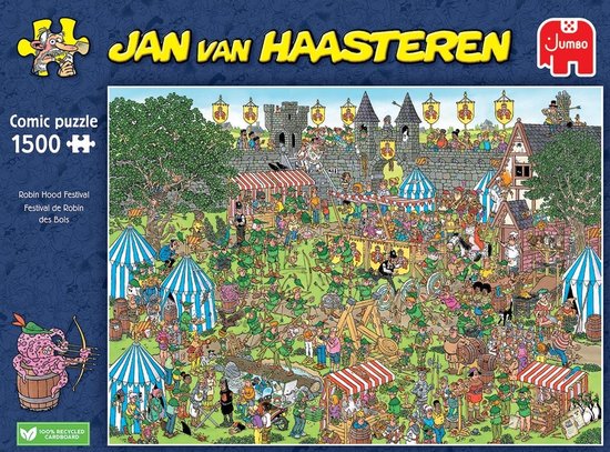 Jan van Haasteren - Robin Hood Festival - 1500 stukjes - Puzzel - Legpuzzel