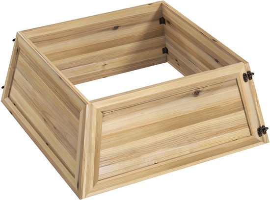 Houten Kerstboomrok 65 x 65 cm van vurenhout - Bruin
