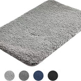 AKSA Home® Badmat 50x80 cm - Douchemat antislip - Badmat antislip - Badkamermat - Vloerkleed - Lichtgrijs