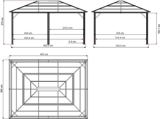 Sojag - SJ07600 - Paviljoen - Pergola - Partytent - 277 x 363 x 493 cm