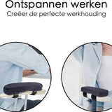 Armleuning Kussen Bureaustoel - Universeel - Zwart - 2 Stuks - Elleboog Kussen - 25,7 x 7,5 x 3 CM - Armkussen