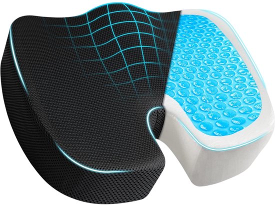U-Vorm Zitkussen – Donutkussen - Memory Foam – Ademend