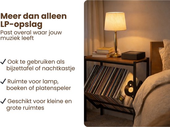 LP Opbergsysteem - Zwart met Hout