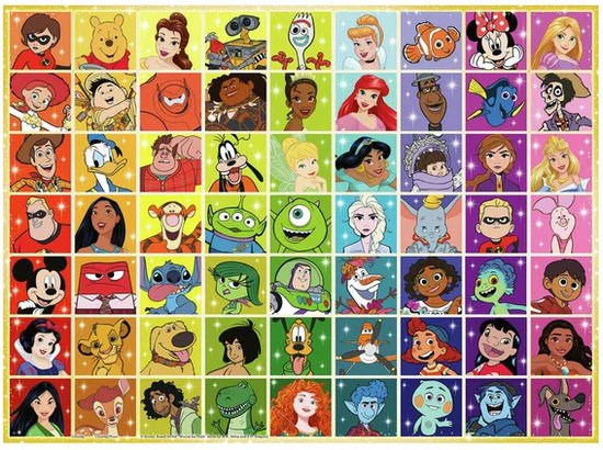 Ravensburger puzzel Disney collage - Legpuzzel - 100 XXL stukjes