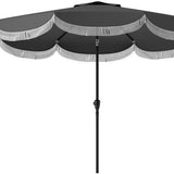 4goodz Kantelbare Parasol met Volant 269 cm - Donkergrijs