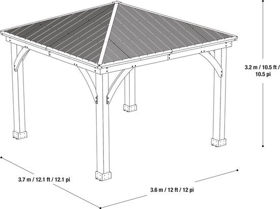 Westmann - YD12810 - Paviljoen - Pergola - Partytent - 320 x 366 x 366 cm