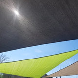 hanSe® Schaduwdoek Driehoek Waterdoorlatend 5x5x5 m Zonnedoek Groen