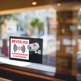 24ME® - 4 Stuks Camerabewaking Stickers - Plakzijde Binnenzijde - Camera stickers - Videobewaking stickers - Alarmstickers -