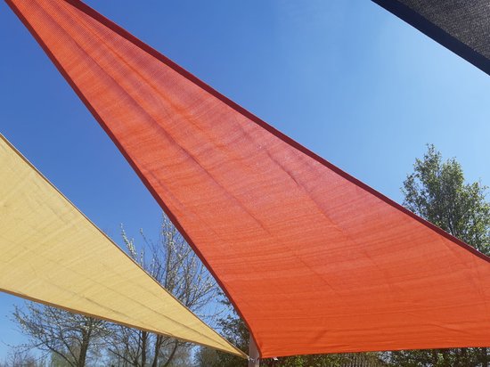 hanSe® Schaduwdoek Driehoek Waterdoorlatend 5x5x5 m Zonnedoek Groen