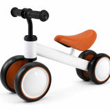 Jeemsie Loopfiets 1 Jaar – Baby Loopfiets 12 tot 36 Maanden – Vierwiel Loopfiets – Eerste Fiets voor Peuters – Binnen & Buiten – Oranje-Wit