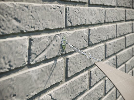 4gardenz 25 delige RVS Paal-Muur Schaduwdoek Montageset Nylon - 8 mm
