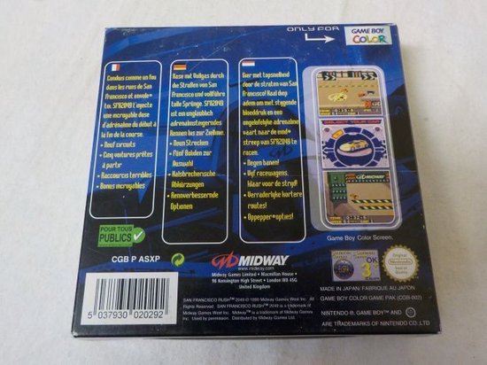San Fransisco Rush 2049, Nintendo Gameboy Color-(PAL)