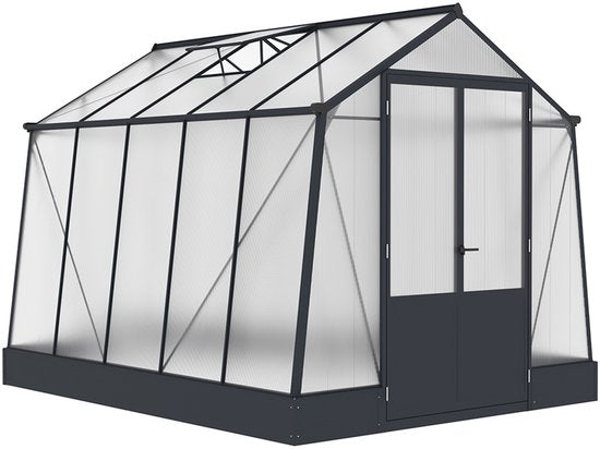 Westmann Aurora 810 - TuinKas met fundering - Antraciet 309x248 cm