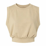 Dames Crop Tanktop - Modieuze Sport & Casual Top - Stijlvol - Loszittend - Crop Top - Sporttop