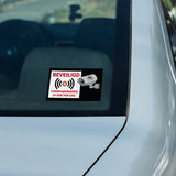 24ME® - 4 Stuks Camerabewaking Stickers - Plakzijde Binnenzijde - Camera stickers - Videobewaking stickers - Alarmstickers -