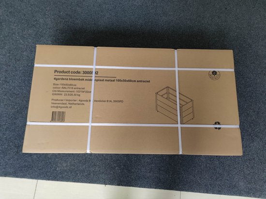 4gardenz® Plantenbak Metaal voor Buiten met Verhoogde Bodem