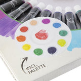 Nassau Fine Art - Professionele Acrylverf - Acrylverfset - Acrylic Paint Set - Verf - Verf Set - Verven -Schilderen - Kinderen - Hobby - Hoge Kwaliteit Verf - 30 Kleuren