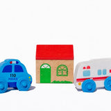 DMG Supply Houten Treinset - Treinbaan met Rails - 33-delig - Trein en Auto Accessoires - Verkeersborden - Vanaf 3 Jaar