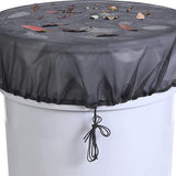 Regenton net - Zwart - Universeel tot 90 cm - Regenton Hoes - Regenton Afsluitnet - Afsluiter Regenton