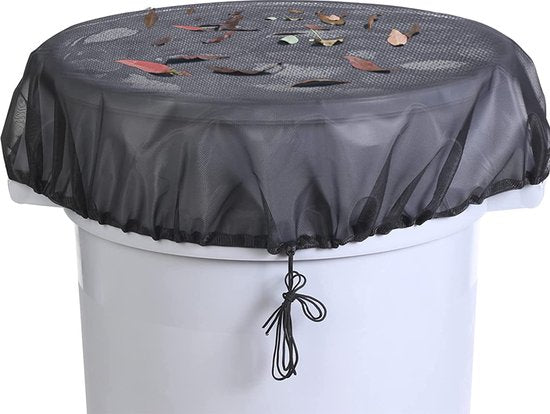 Regenton net - Zwart - Universeel tot 90 cm - Regenton Hoes - Regenton Afsluitnet - Afsluiter Regenton