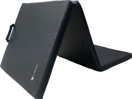 Sportmat Opvouwbaar - Zwart - 180 x 60 x 5 cm - Extra Dik - Opvouwbare Yogamat - Inklapbare Fitnessmat - Vloermat voor Yoga, Meditatie, Sport en Turnen - Turnmat