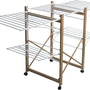 Droogrek Verrijdbaar 27 meter drooglengte Houtlook - 176x60x104 cm